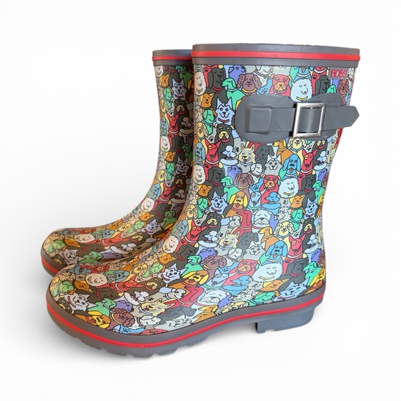 Skechers BOBS Multicolor Patterned Boots/ Rain Boots - Picture 2 of 5